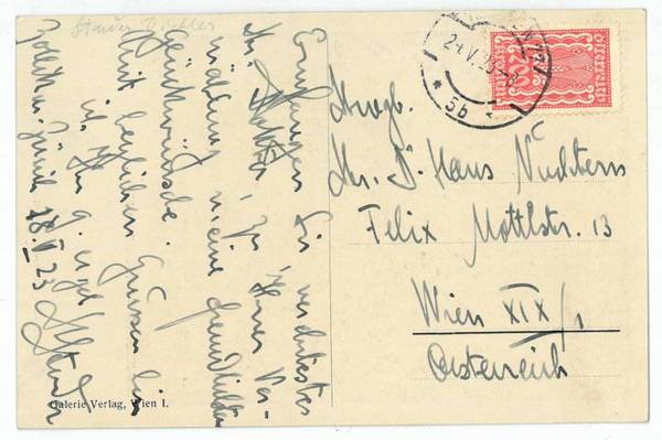 Eigenh. Postkarte m. U.