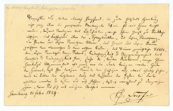 Eigenh. Brief mit U.