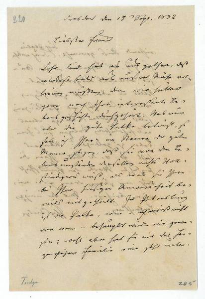 Eigenh. Brief mit U.
