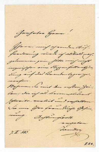 Eigenh. Brief mit U. und eh. Albumblatt mit U.