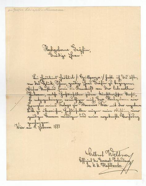Eigenh. Brief mit U.