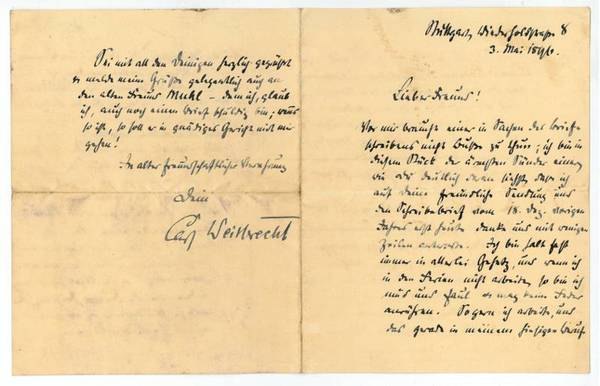 Eigenh. Brief mit U.