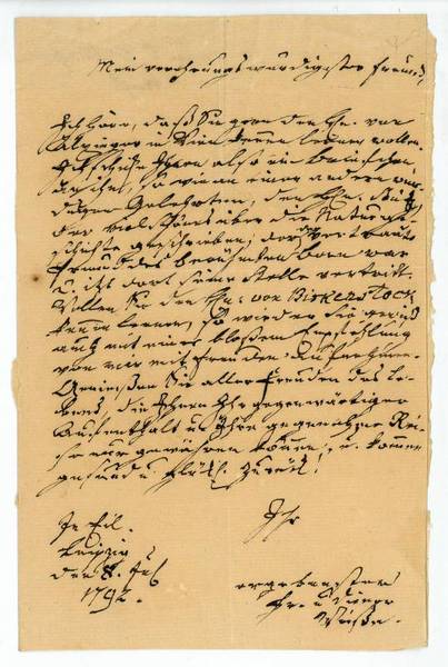 Eigenh. Brief mit U.