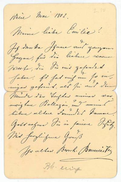 Eigenh. Brief mit U.