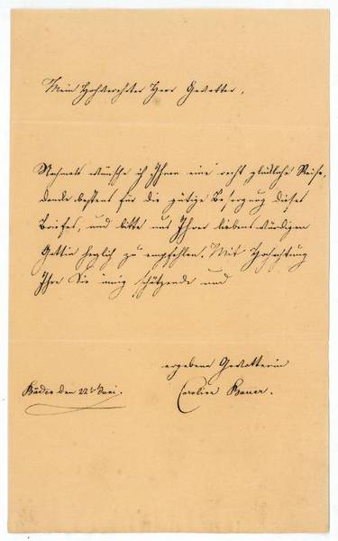 Eigenh. Brief mit U.