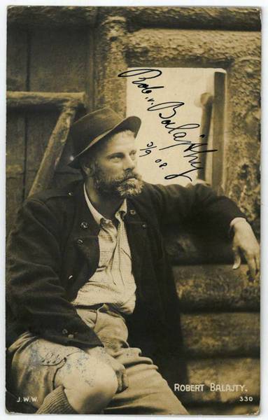 Portraitpostkarte mit eigenh. U.