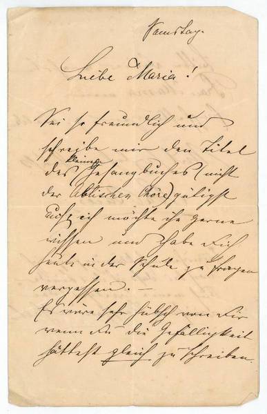 Eigenh. Brief mit U.