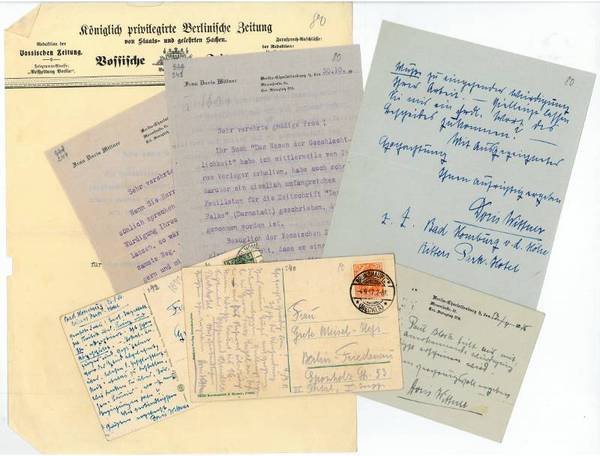 1 eigenh. Brief mit U., 3 ms. Briefe mit eigenh. …