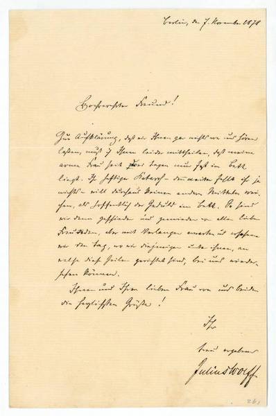 Eigenh. Brief mit U.