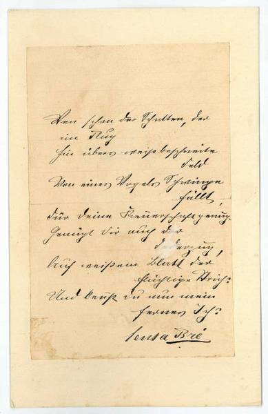 Eigenh. Zitat mit U.