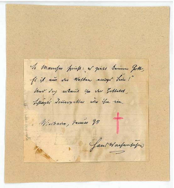 Eigenh. Albumblatt. mit U.