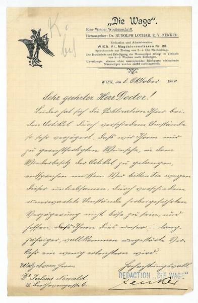 Brief mit eigenh. U.