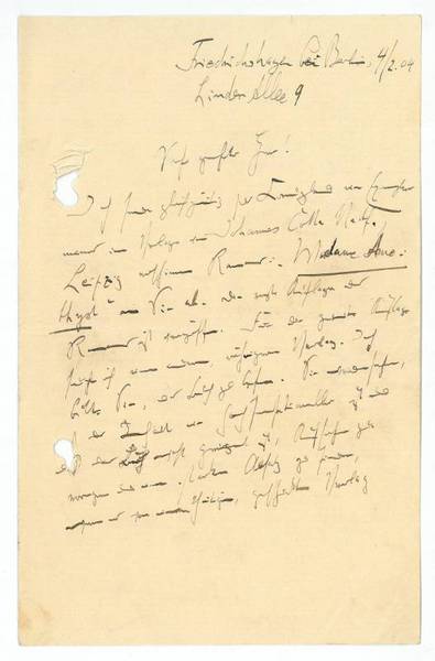 Eigenh. Brief mit U.