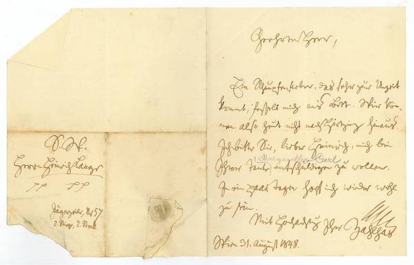 Eigenh. Brief mit U.