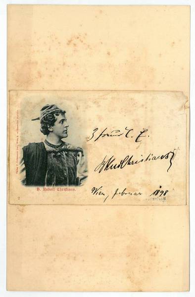 Portraitkarte mit eigenh. Widmung und U.