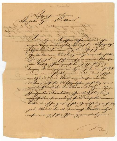 Eigenh. Brief mit U.