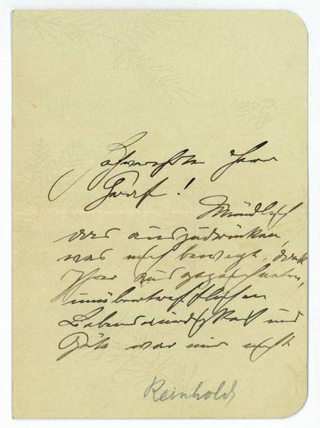 Eigenh. Brief mit U.