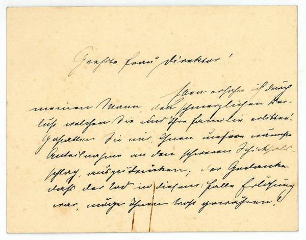 Eigenh. Brief mit U.