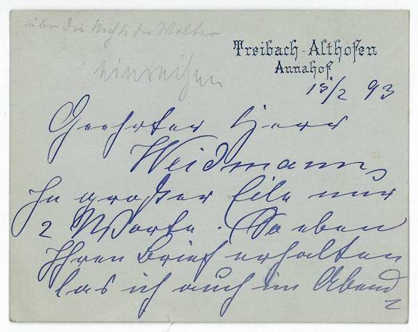 Eigenh. Brief mit U.