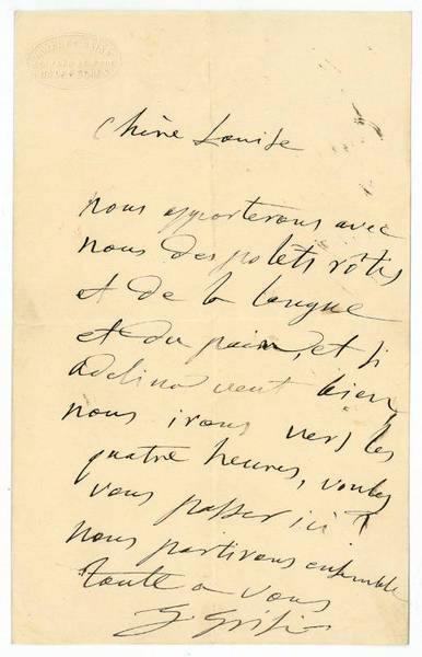 Autograph letter signed.