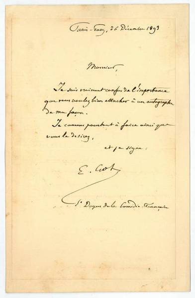 Eigenh. Widmung mit U.