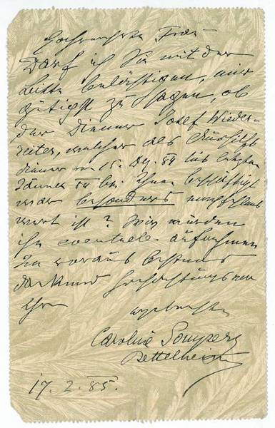 Eigenh. Brief mit U.