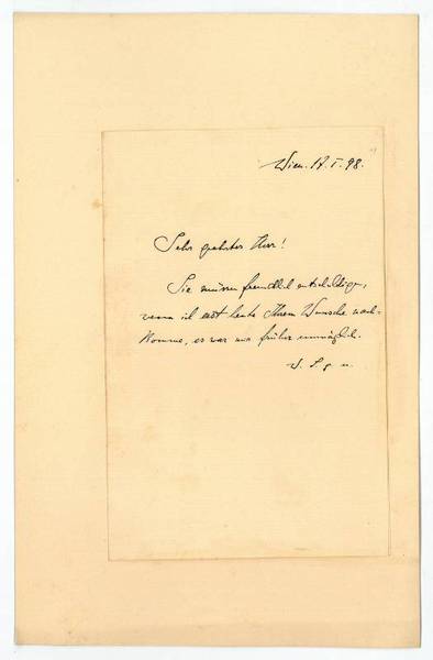 Eigenh. Widmung mit U.