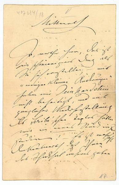 Eigenh. Brief mit U.