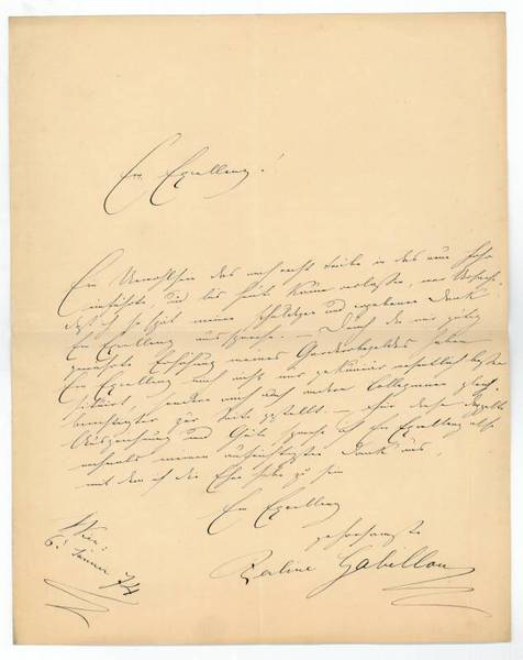 Eigenh. Brief mit U.