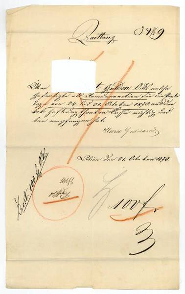 Dokument mit eigenh. U.