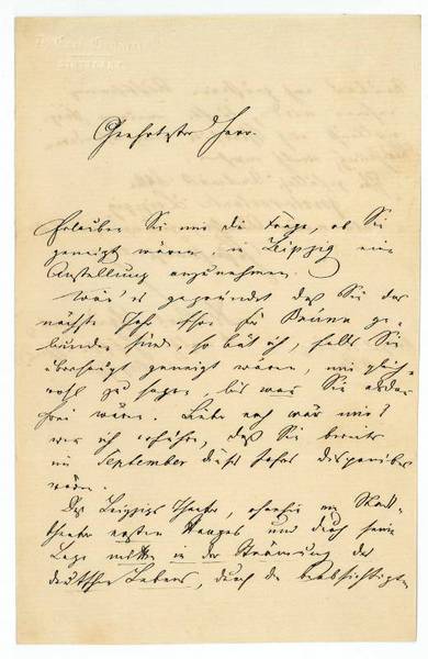 Eigenh. Brief mit U.