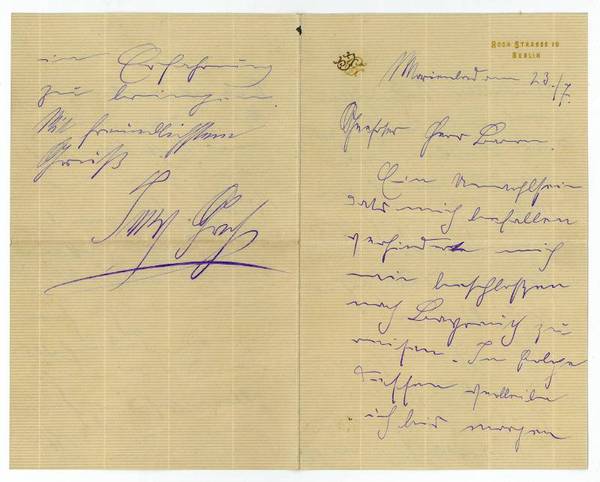 Eigenh. Brief mit U.