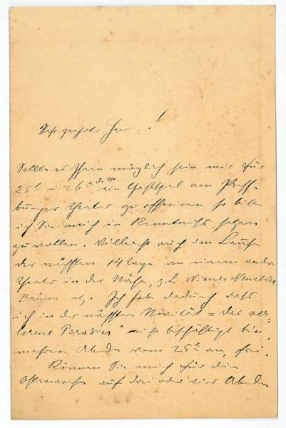 Eigenh. Brief mit U.