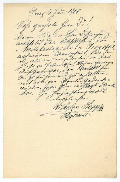 Eigenh. Brief mit U.