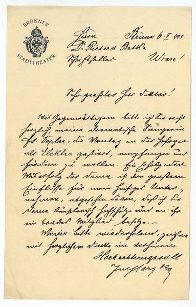 Eigenh. Brief mit U.