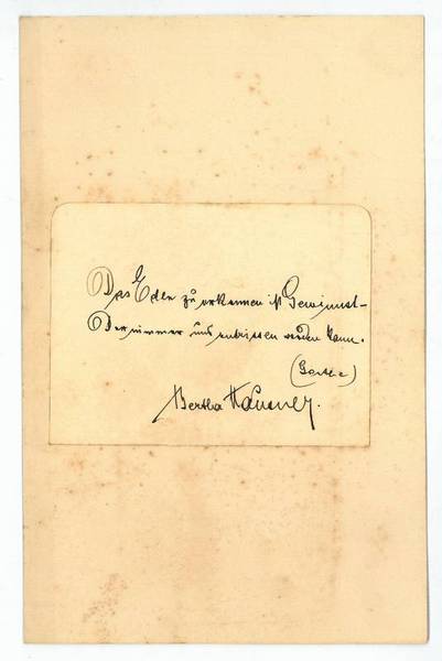 Eigenh. Widmung mit U.