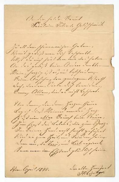 Eigenh. Brief mit U.