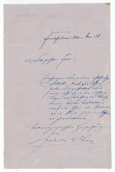 Eigenh. Brief mit U.