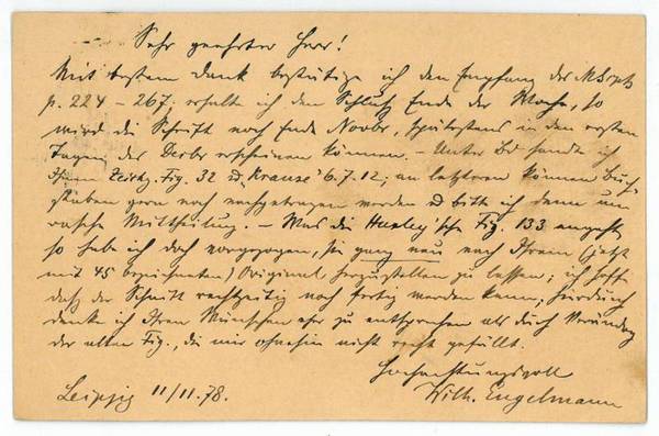 Eigenh. Postkarte m. U.