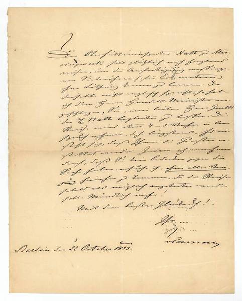 Eigenh. Brief mit U.