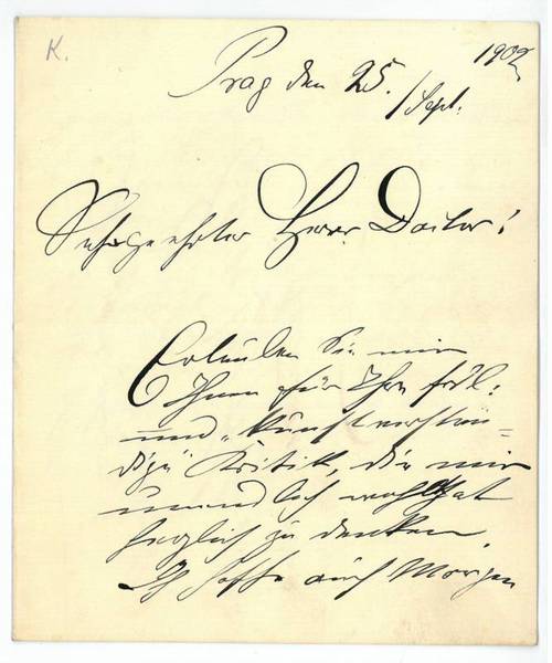 Eigenh. Brief mit U.