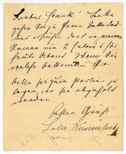 Eigenh. Brief mit U.