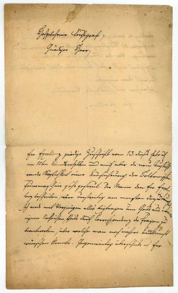 Eigenh. Brief mit U.