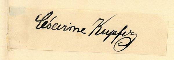 Blatt mit eigenh. U. (ausgeschnitten).