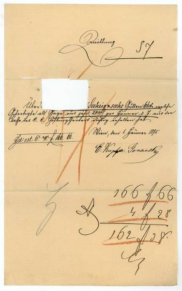 Dokument mit eigenh. U.