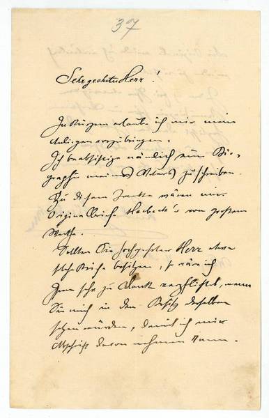 Eigenh. Brief mit U.