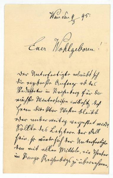 Eigenh. Brief mit U.