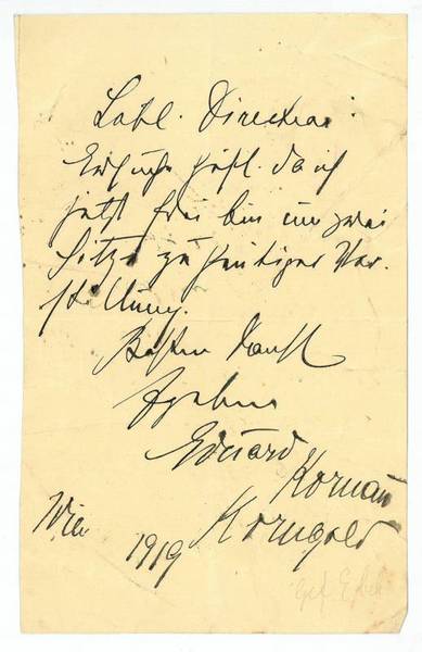 Eigenh. Brief mit U.