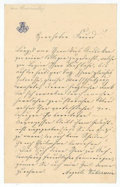 Eigenh. Brief mit U.