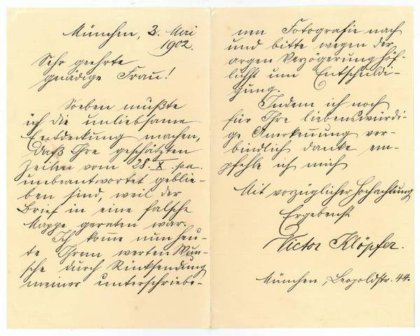 Eigenh. Brief mit U.